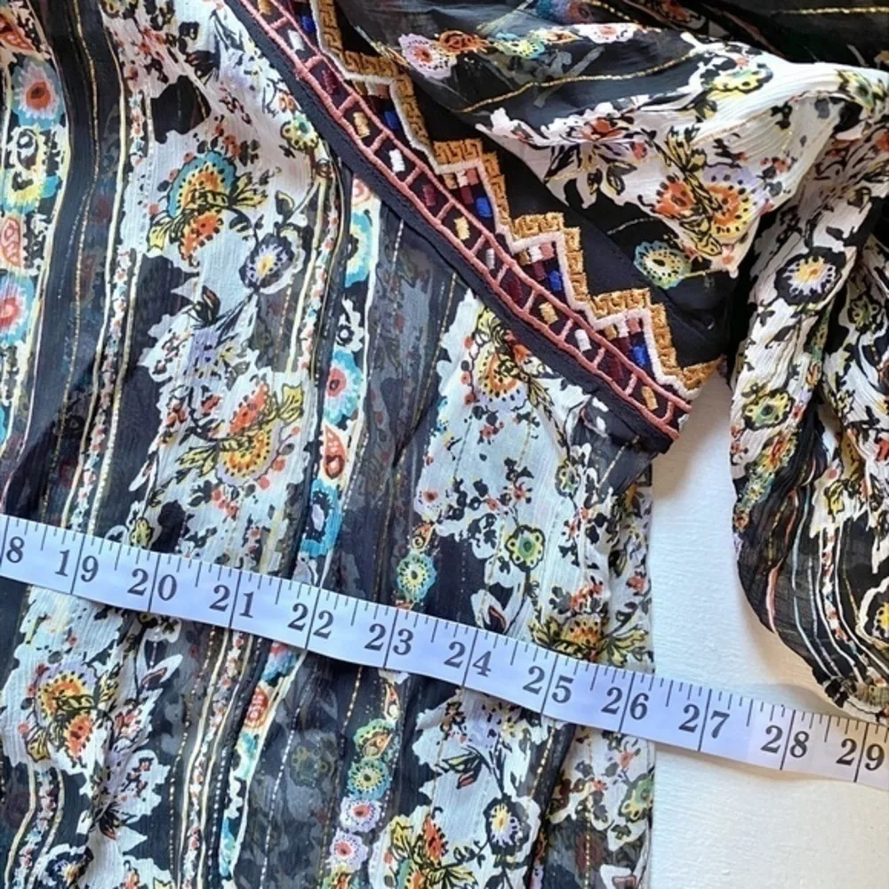 Free People Dance Magic Black Floral Printed Mini Dress - Picture 8 of 13